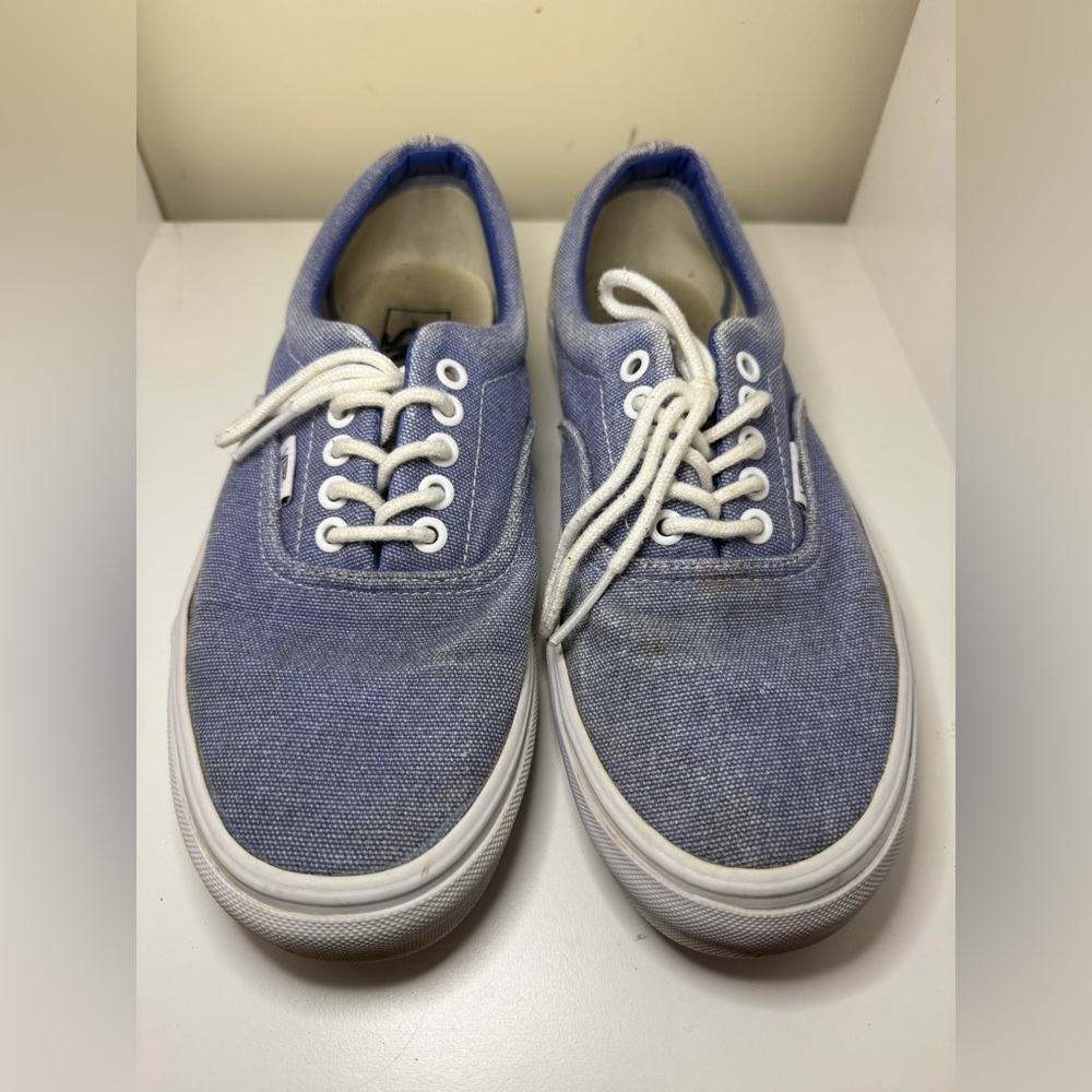 Vans Canvas Sneakers women’s size 9 men’s size 7.5 blue yellow braided